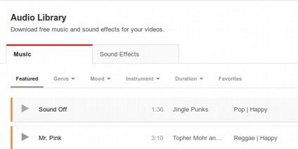 Audio Library: Download Free Music for Videos